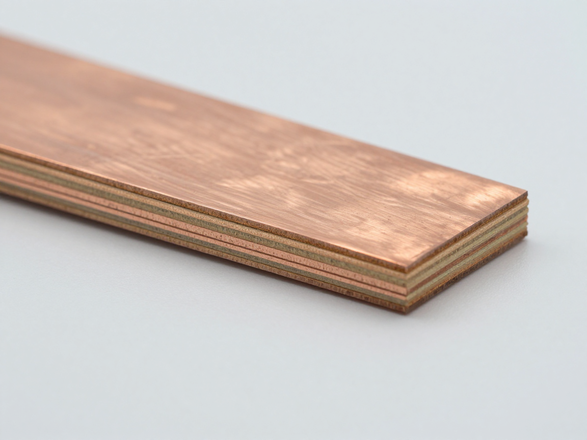 Mặt cắt phóng đại cho thấy các lớp vật liệu và mối liên kết bên trong bo mạch